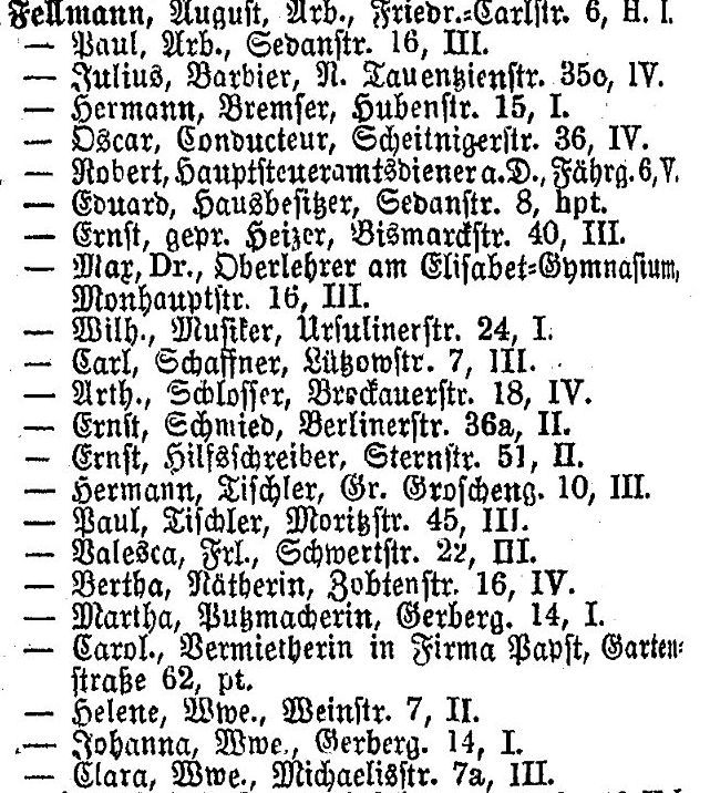Fellmann_Adressbuch Breslau 1897
